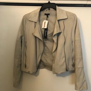 Beige suede jacket